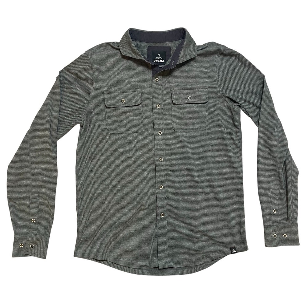 Prana Charcoal Button-Down Shirt